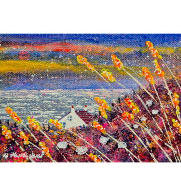 'COTTAGE WITH SEA VIEW' FRAMED PAINTING £160