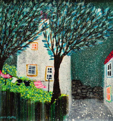 'NIGHT SPARKLE' FRAMED PAINTING £350