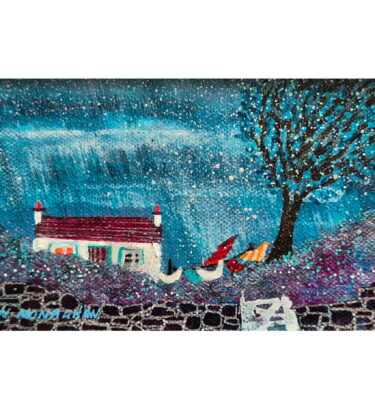 'WINDY, RAINY DAY' FRAMED PAINTING £160