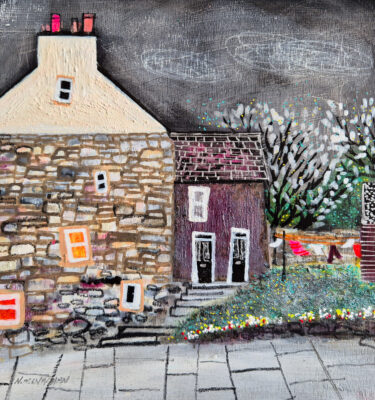'BACK GREEN WASHING' FRAMED PAINTING £370