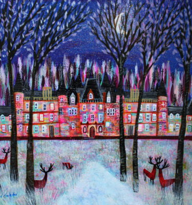 'MOONLIGHT VISITORS, CALLENDAR HOUSE FALKIRK' FRAMED PRINT £68