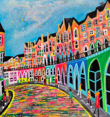 'EDINBURGH'S MAGICAL STREET' FRAMED PAINTING'