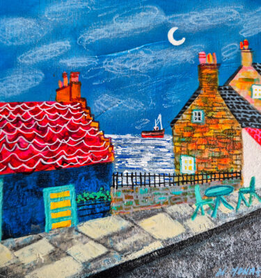 'OLD BLUE COTTAGE' FRAMED PAINTING £155