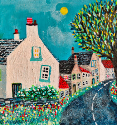 'COTTAGE ON THE CORNER, CULROSS' FRAMED PAINTING £155
